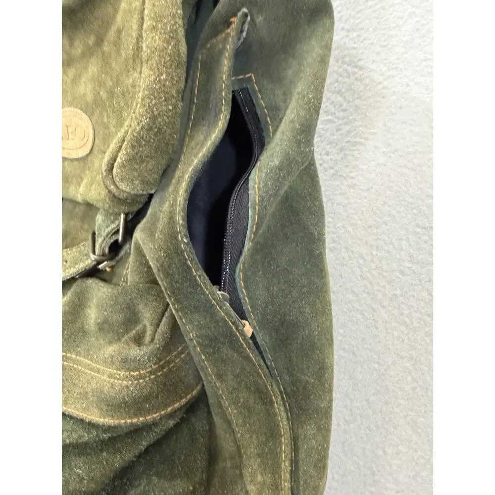 American Eagle Outfitters AEO Suede Green Rucksack Backpack Vintage Rugged